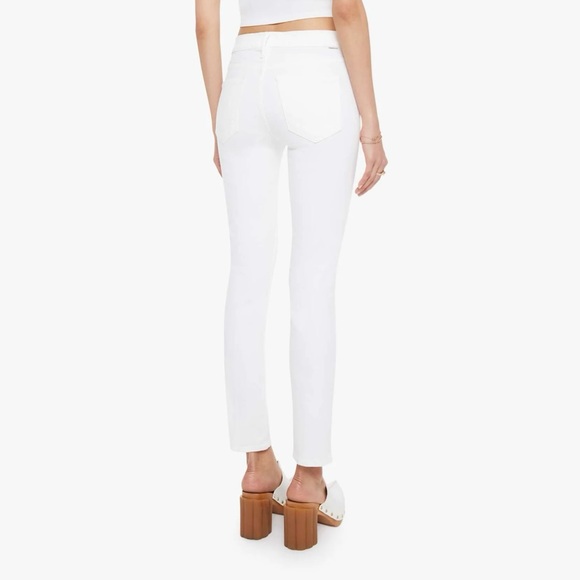 MOTHER sz 24 The Mid Rise Dazzler White Denim Pants The Fairest of them All - Picture 2 of 14